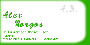 alex morgos business card